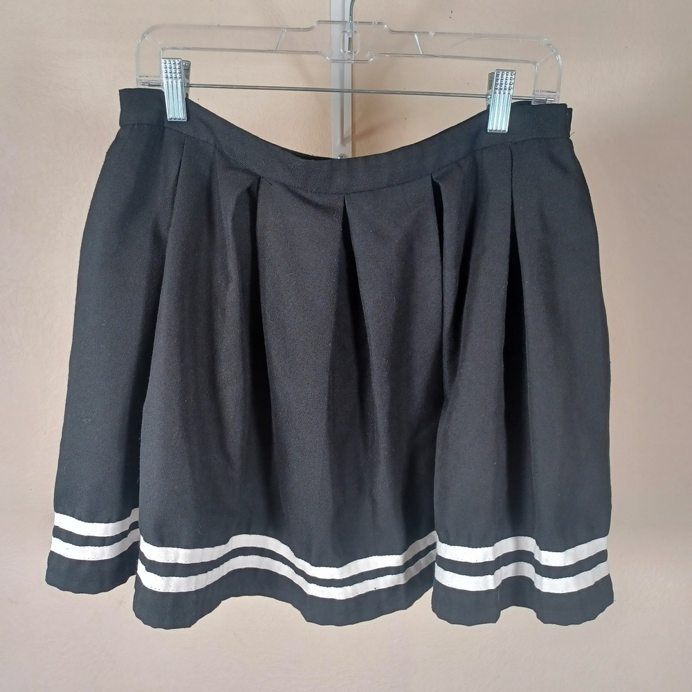 Hot Topic Y2K Dark Academia School Girl Pleated Mini Skirt Goth Grunge Rave XL‎